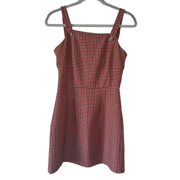 Kingston Grey Plaid Mini Dress Size Small - Picture 1 of 3